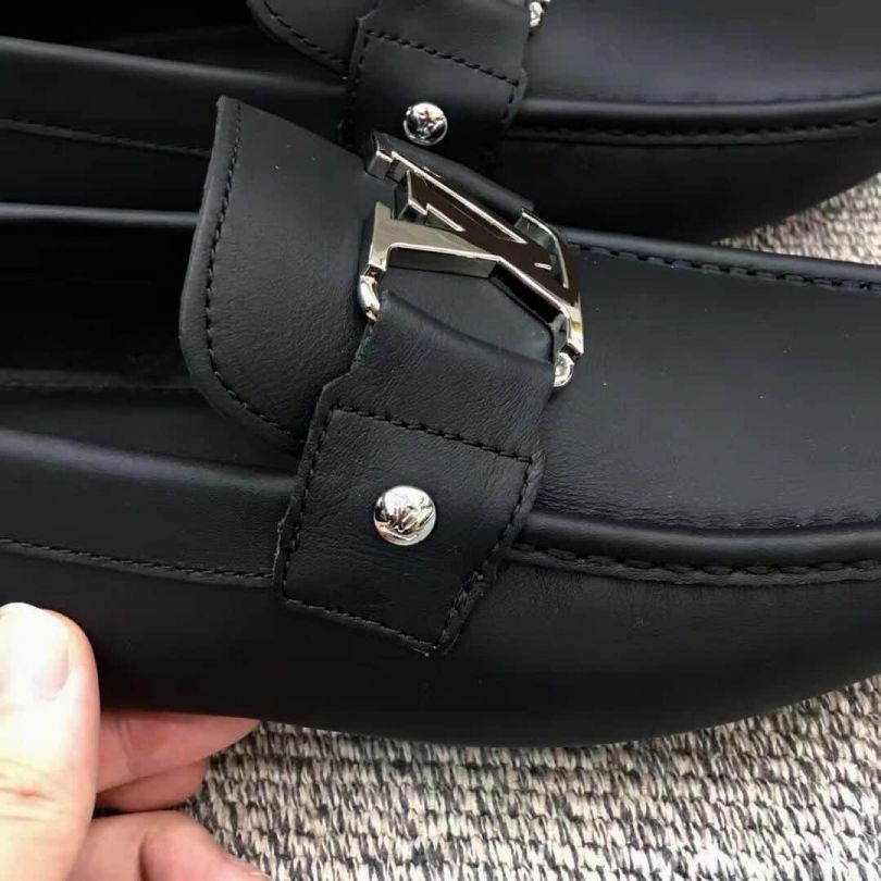Black Logo Men Slip-on Shoes V14