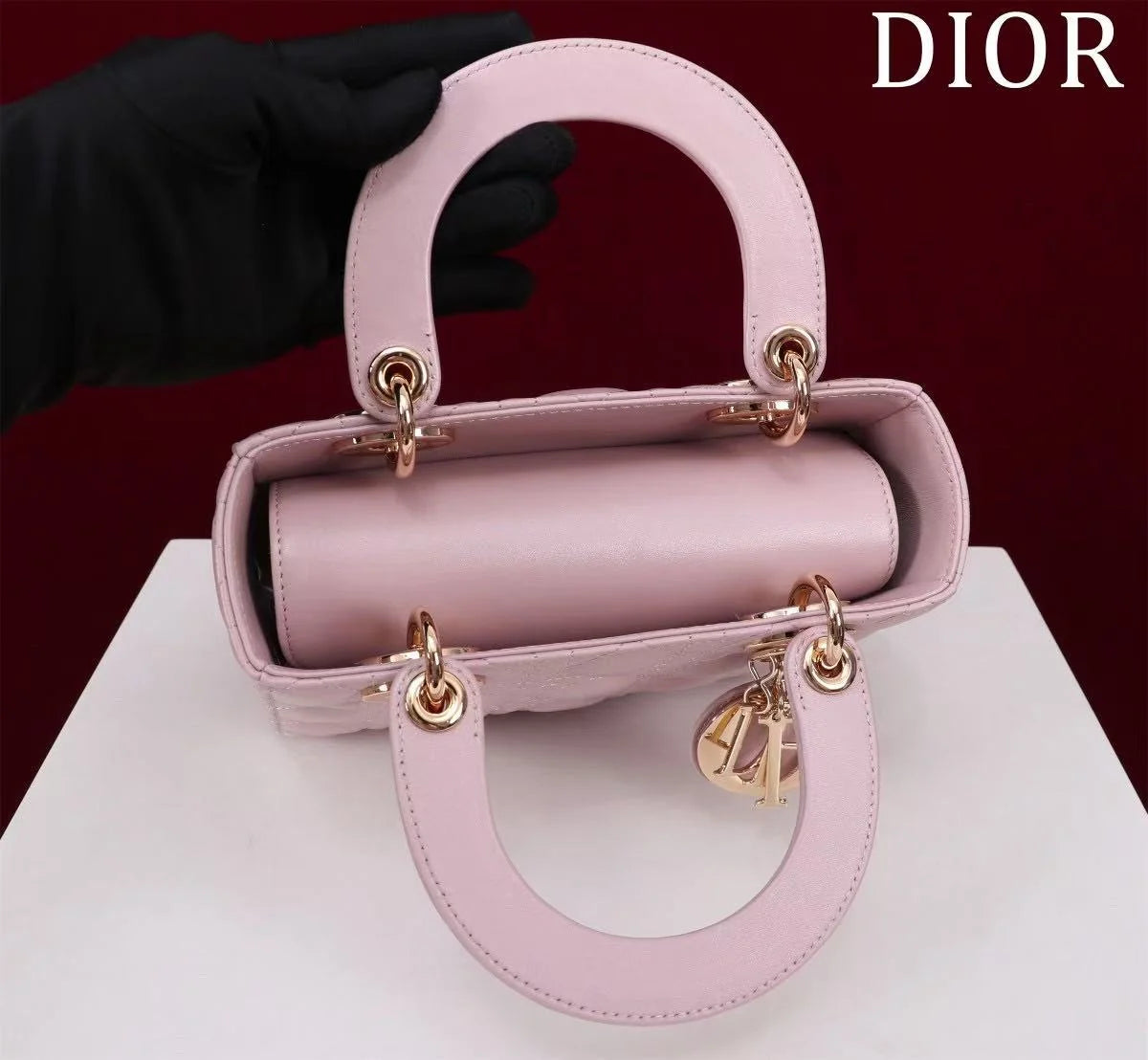 CD Medium Lady CD 24 Bag Light Pink Lambskin