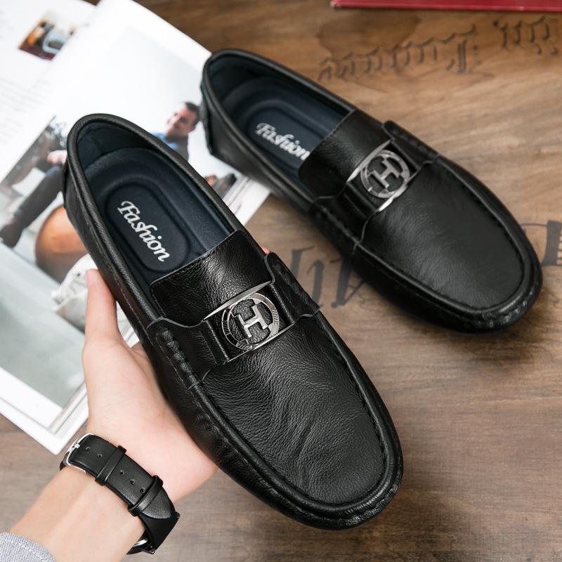 Trendy Casual All-match Leather Loafers 1024051509