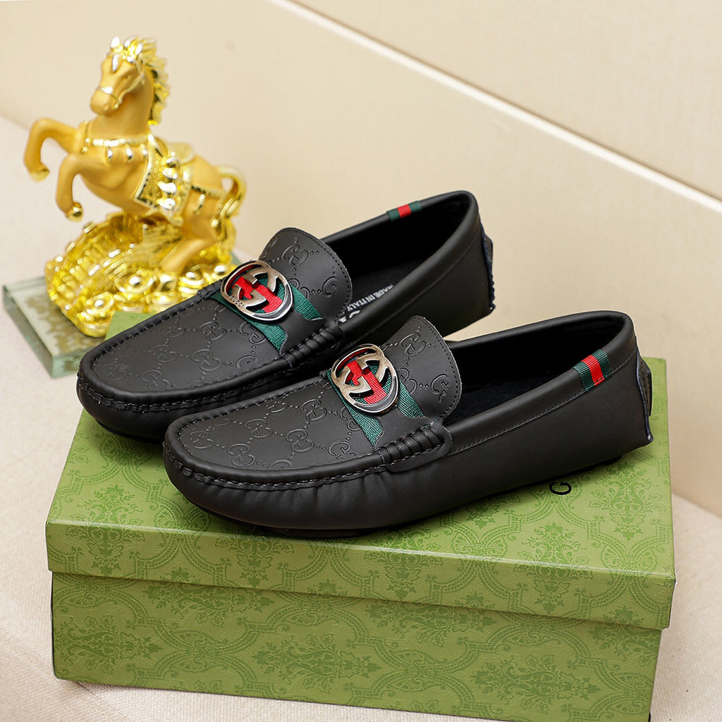 G letters pattern casual slip on shoes