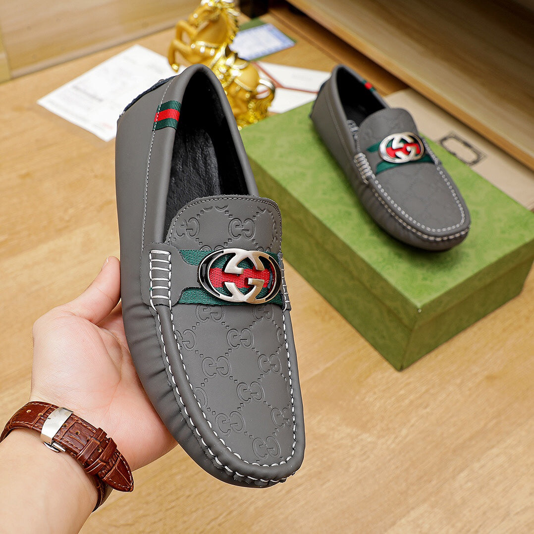 G letters pattern casual slip on shoes