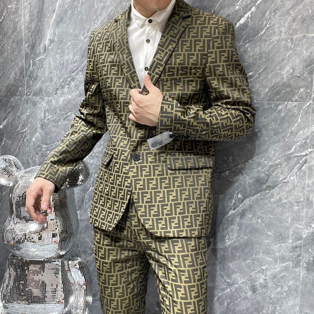 Yellow F High-end Trendy Casual Suit PD02032404