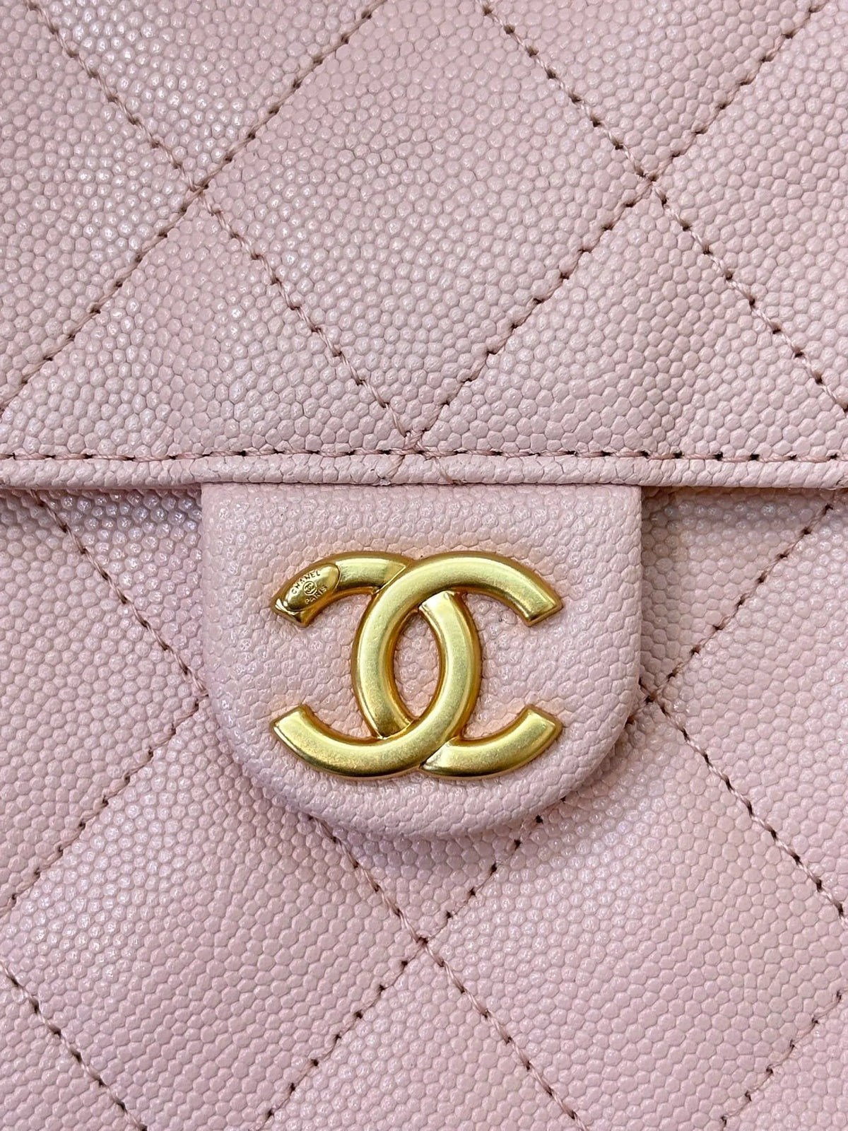 CC 25C Hobo Bags 40cm Pink Grained Calfskin