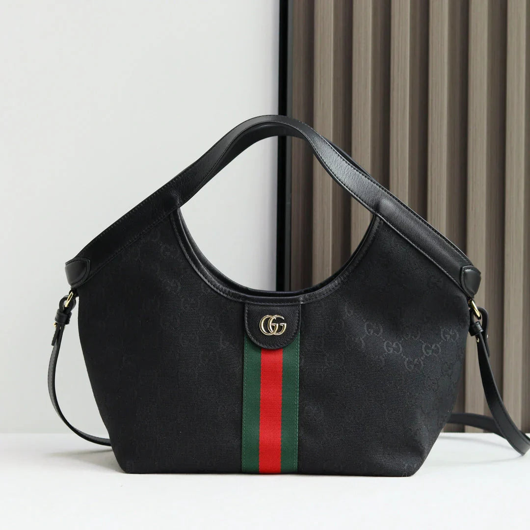 GG  2026 Giglio Shoulder Bag 25cm Canvas Calfskin