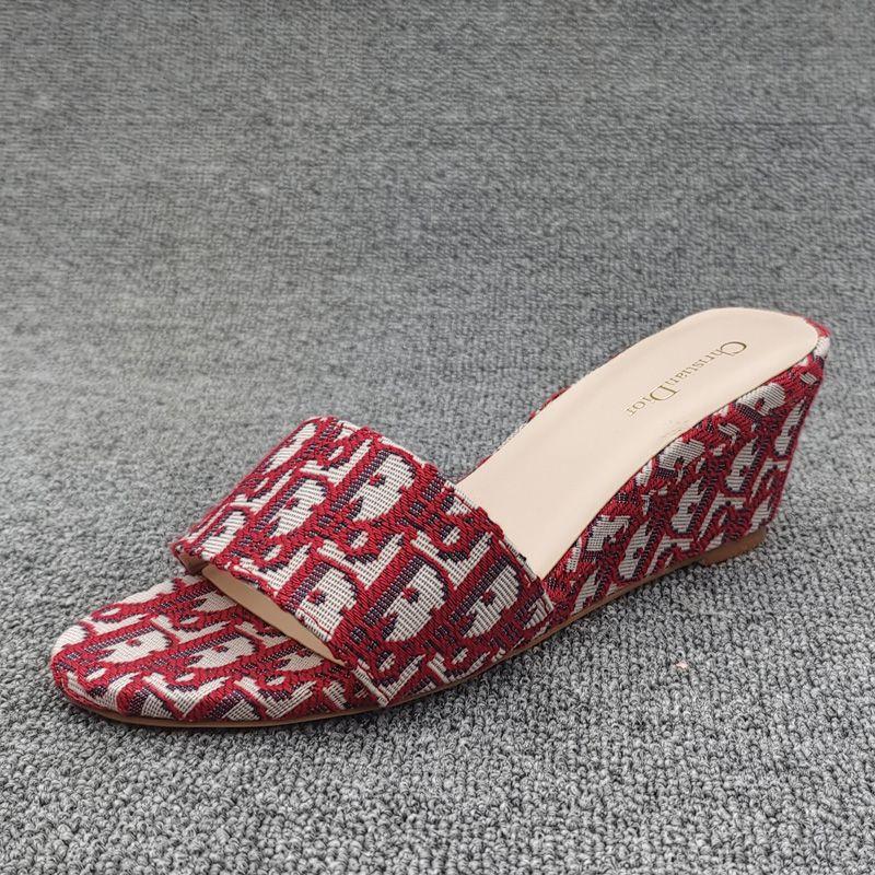Colorblock Open Toe Women's Shoes Wedge Slippers 1024070315