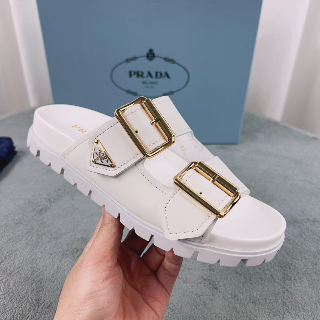 PRD Men 25 New Triangle Buckle BK Series Large Metal Buckle Sandals XC0425040110
