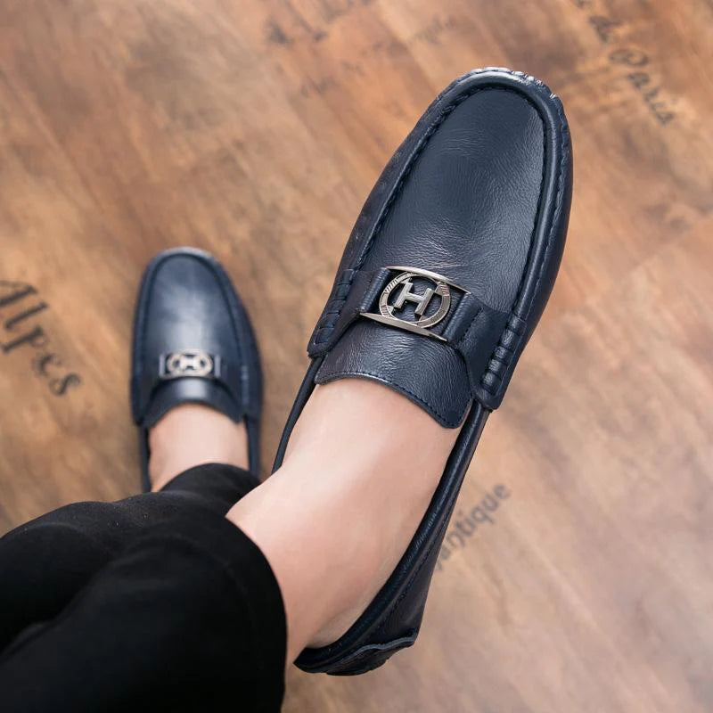 Trendy Casual All-match Leather Loafers 1024051509