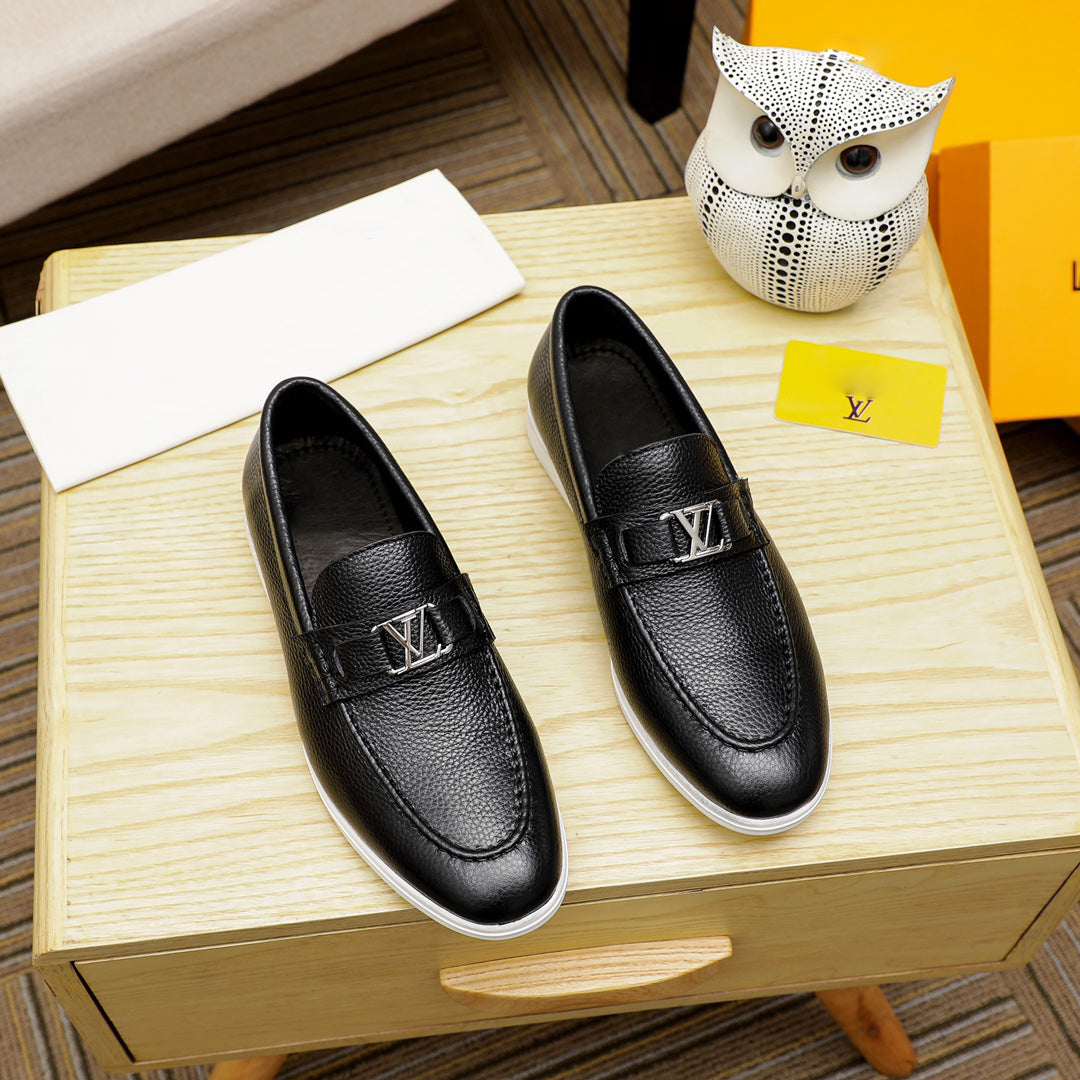 Men's New Alphabet Loafers Versatile Slip-On Shoes