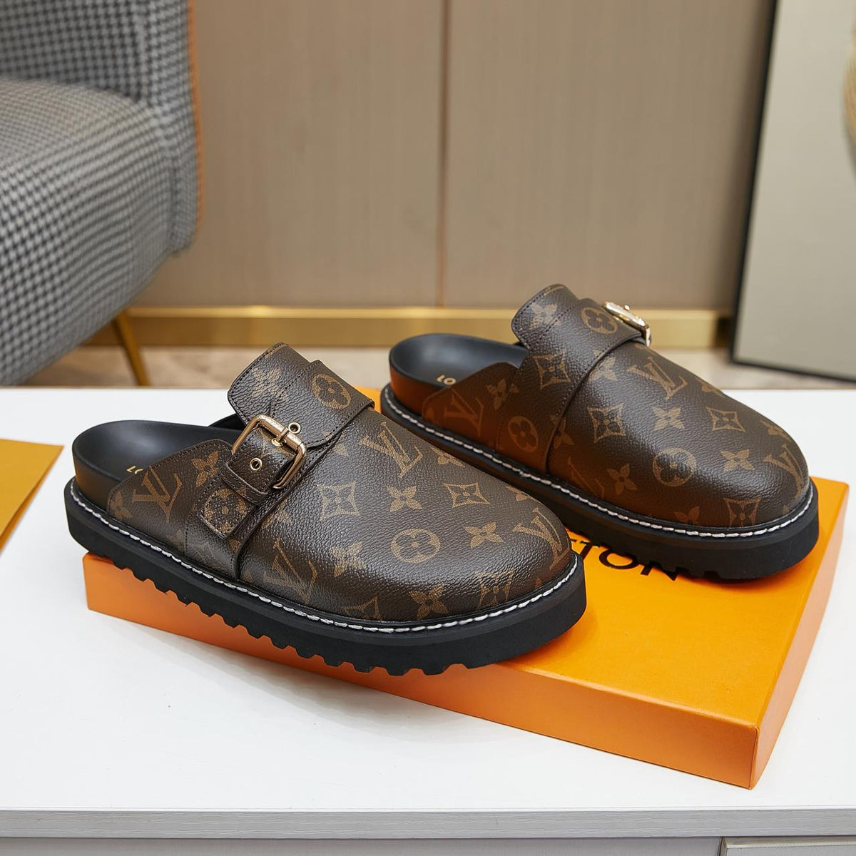 Printed Round Toe Slippers 03136