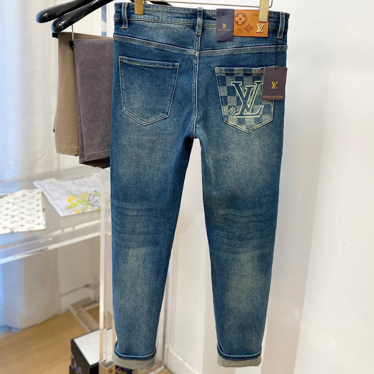 High-End Men’s Fitted Straight-Leg Jeans BS1026071502