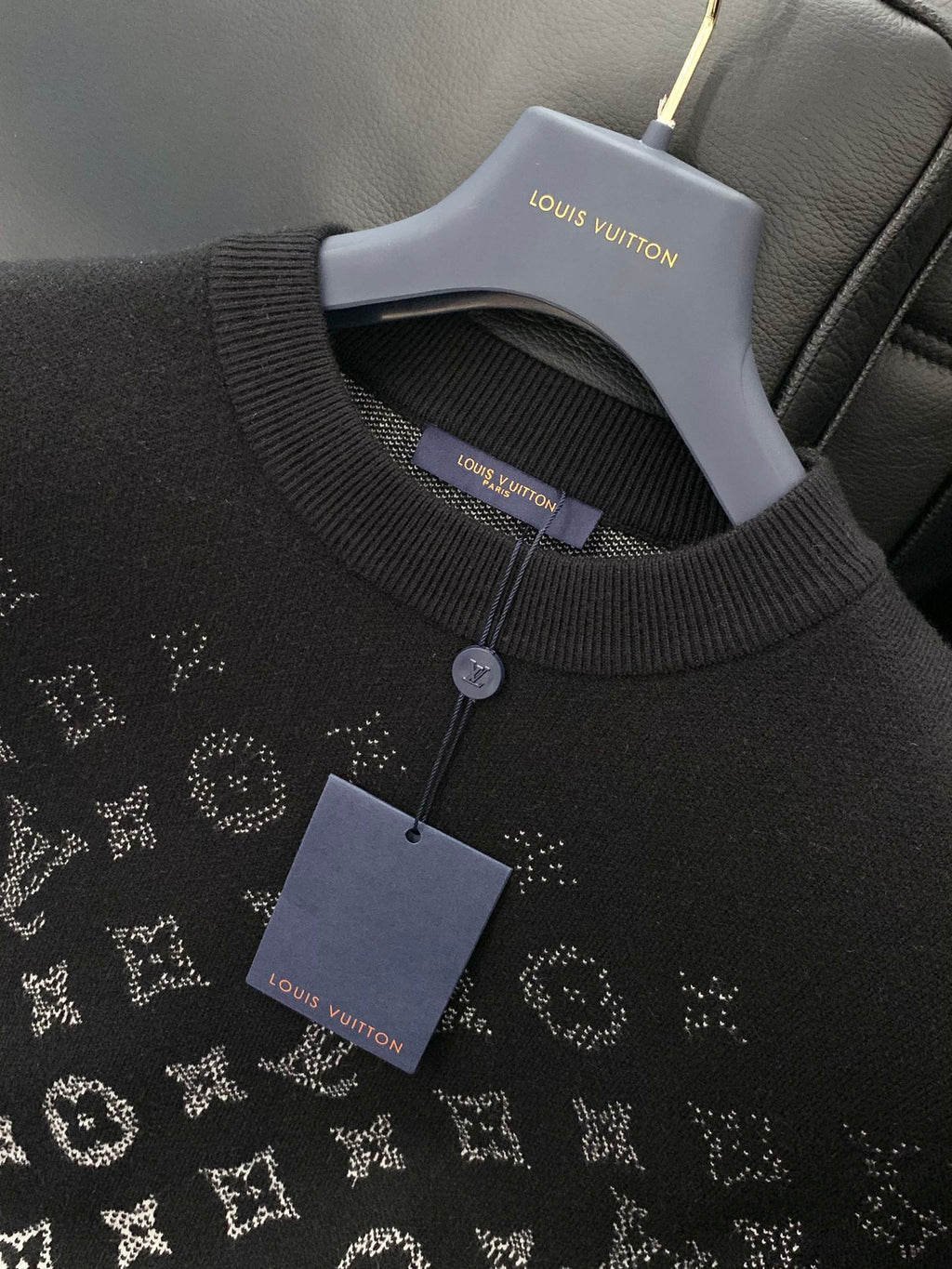 24 New Letter Gradient Color Fashion Casual Round Neck Long Sleeve Knitted Sweater PD0424101410