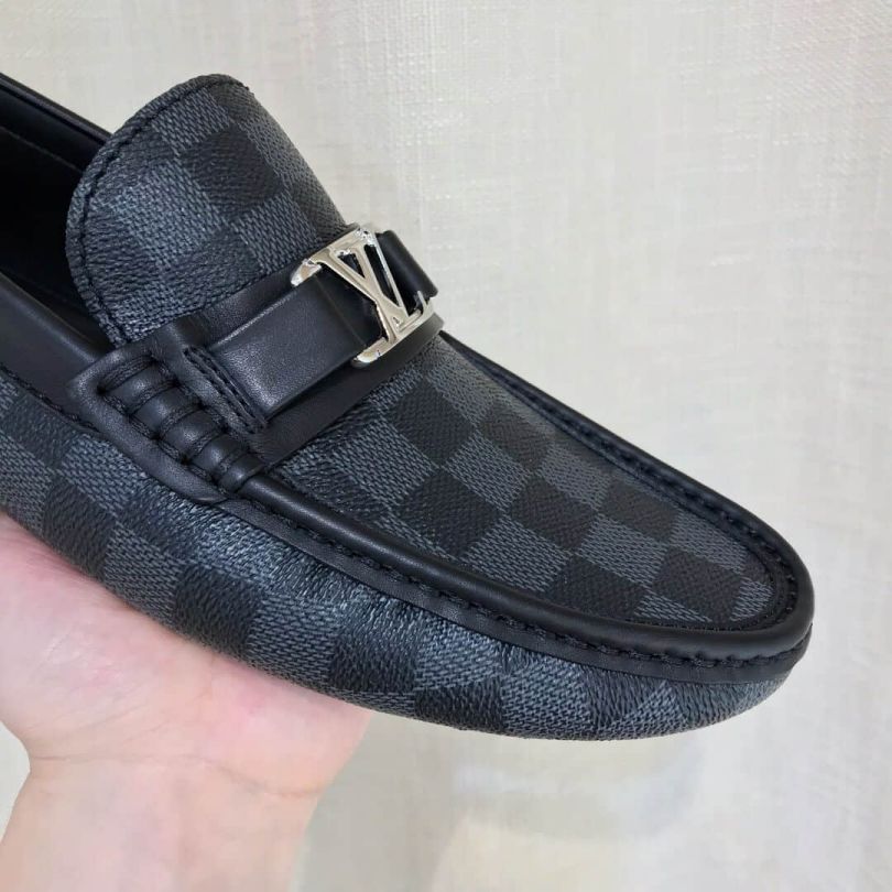 Grey Logo Men Slip-on Shoes V12