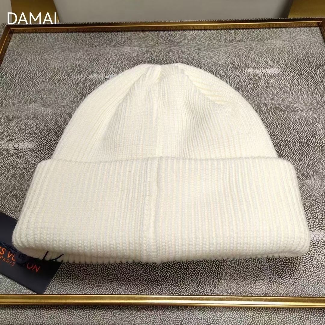 New Embroidered Letters Curling Toe Knitted Hat Unisex Tide Brand Antifreeze Cold Hat