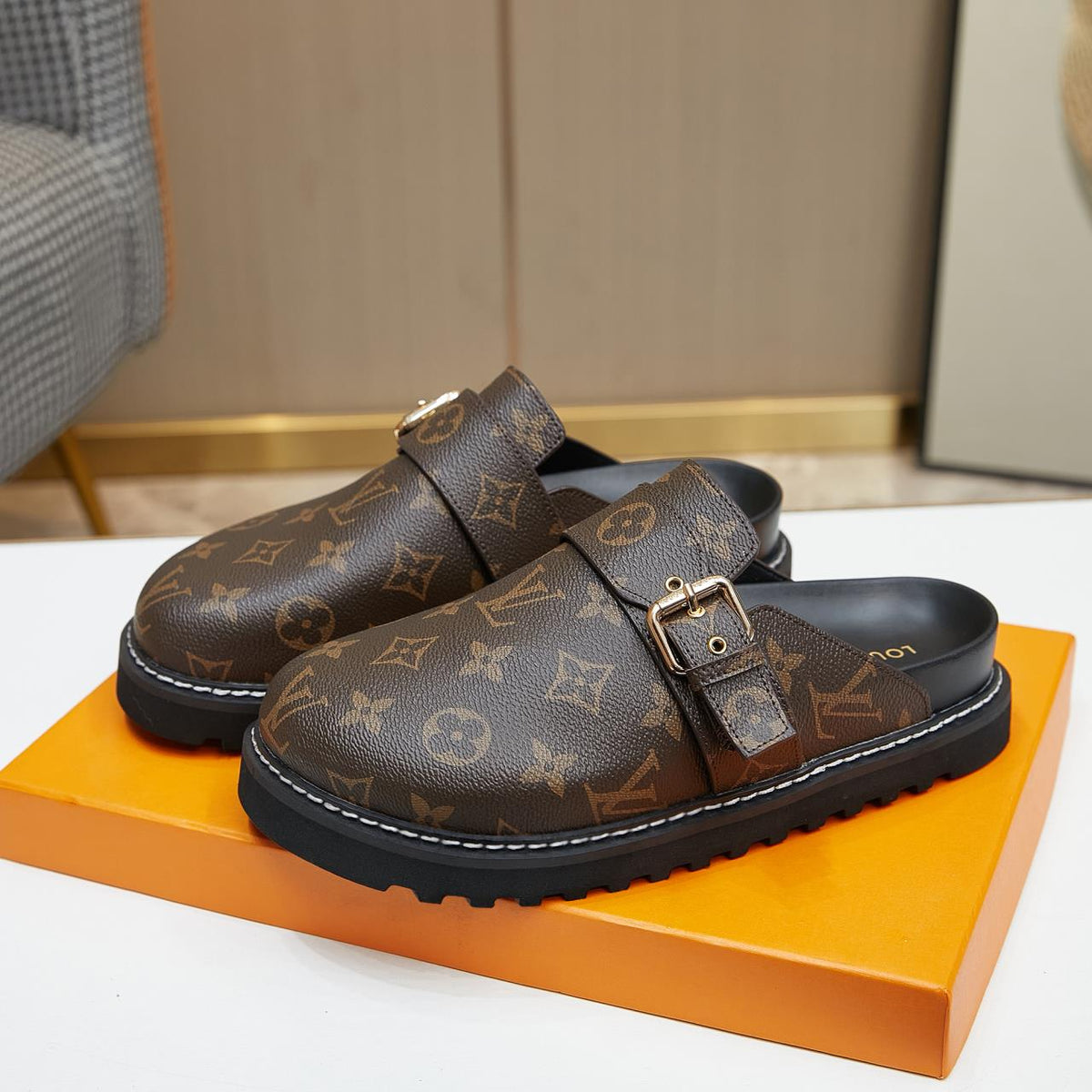 Printed Round Toe Slippers 03136