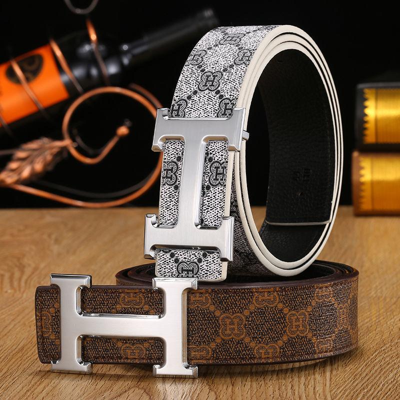 H Buckle Belt Leather Casual Versatile Belt 1024071725