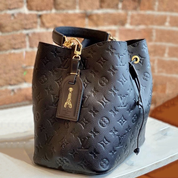 Neonoe MM Black Monogram Empreinte Leather Bucket Bag 0424061101