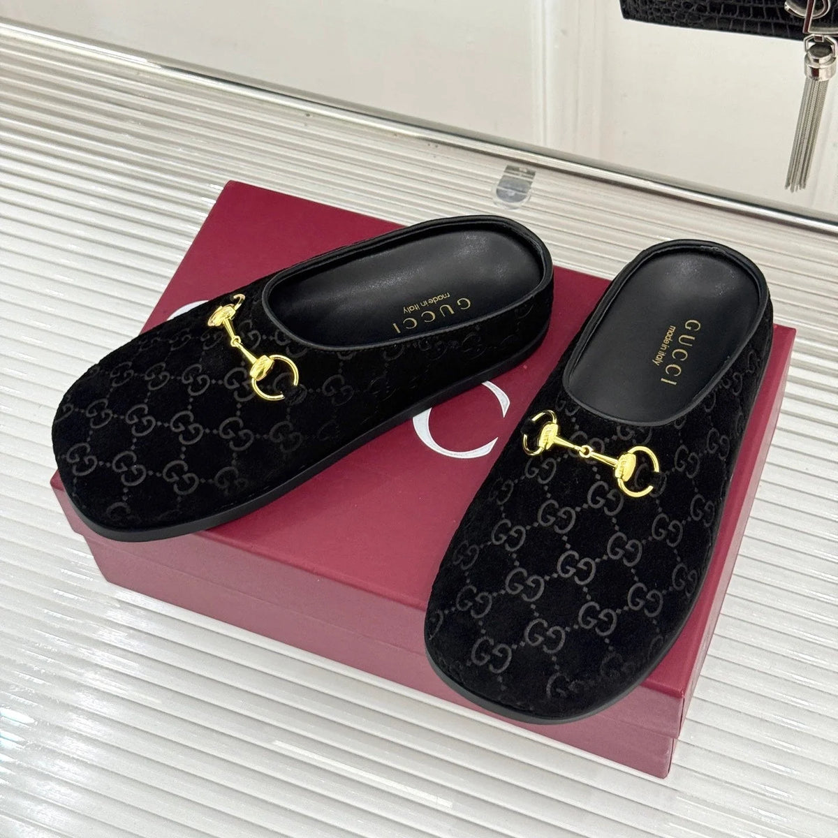 GG Mule With Horsebit Suede 905747