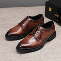 European station men's leather shoes formal leather shoes leather retro color-polishing shoes high-end office business men's shoes all-match