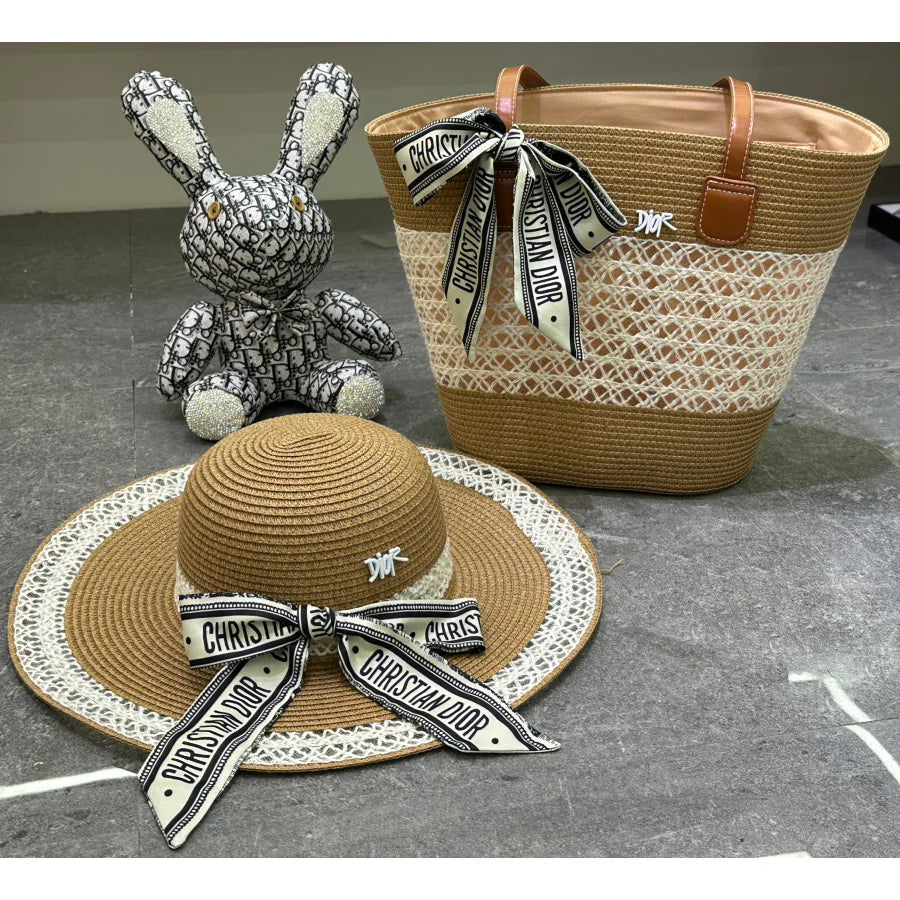 New Fashionable Hundred Beach Hat and Bag Set 1025040112