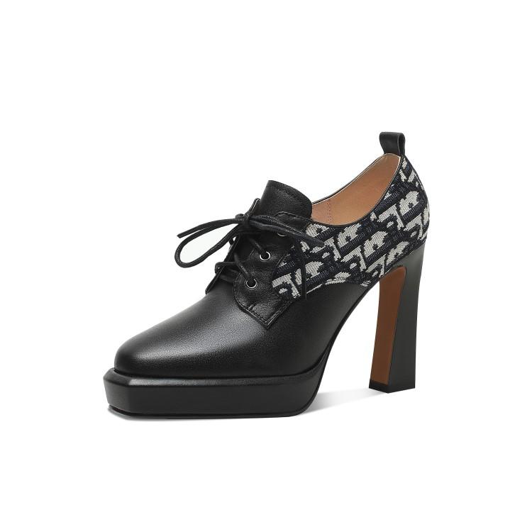 New Fashion Genuine Leather High Heels for Autumn and Winter 1023120710