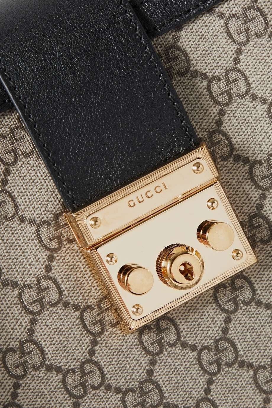 G Padlock leather-trimmed printed coated-canvas tote bags PD0423112119