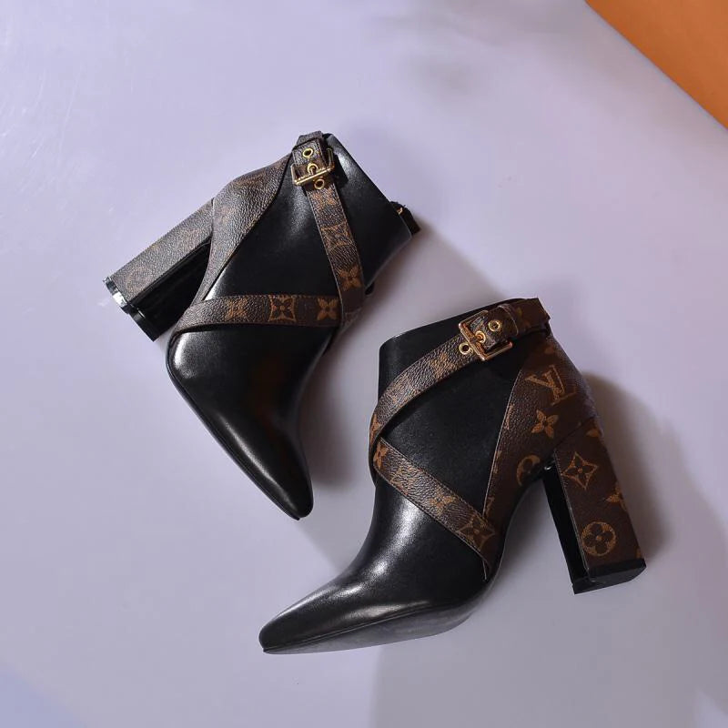 High-heeled versatile ankle boots 1425122601