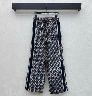 CD 26 Jacquard Straight-Leg Trousers Black in Polyester 378696