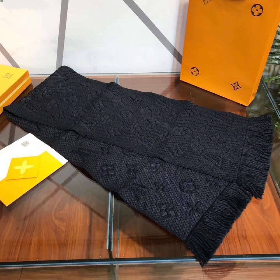 Wool silk scarf thickened warm shawl high-end packaging dual-purpose gold silk
