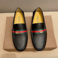New Stylish Hot Sale Leather G Logo Men's Loafers 1024080226