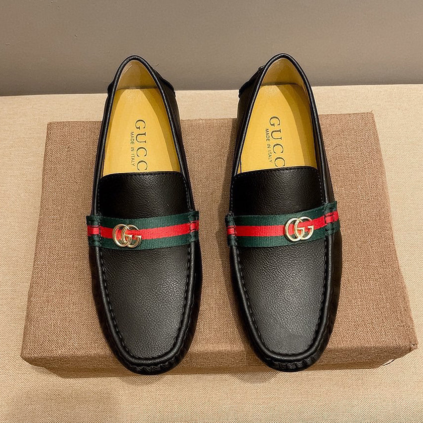 New Stylish Hot Sale Leather G Logo Men's Loafers 1024080226