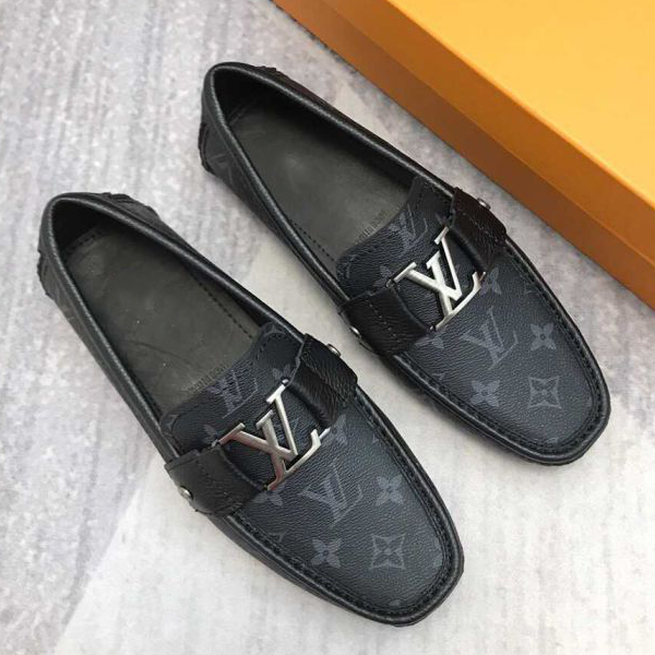 Grey Logo Men Slip-on Shoes V11