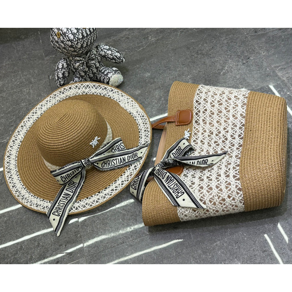 New Fashionable Hundred Beach Hat and Bag Set 1025040112