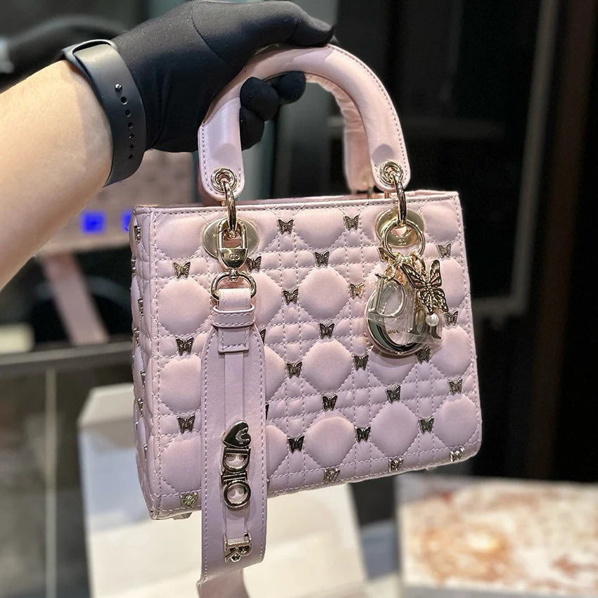Luxury plaid butterfly handbag shoulder bag　1024072523