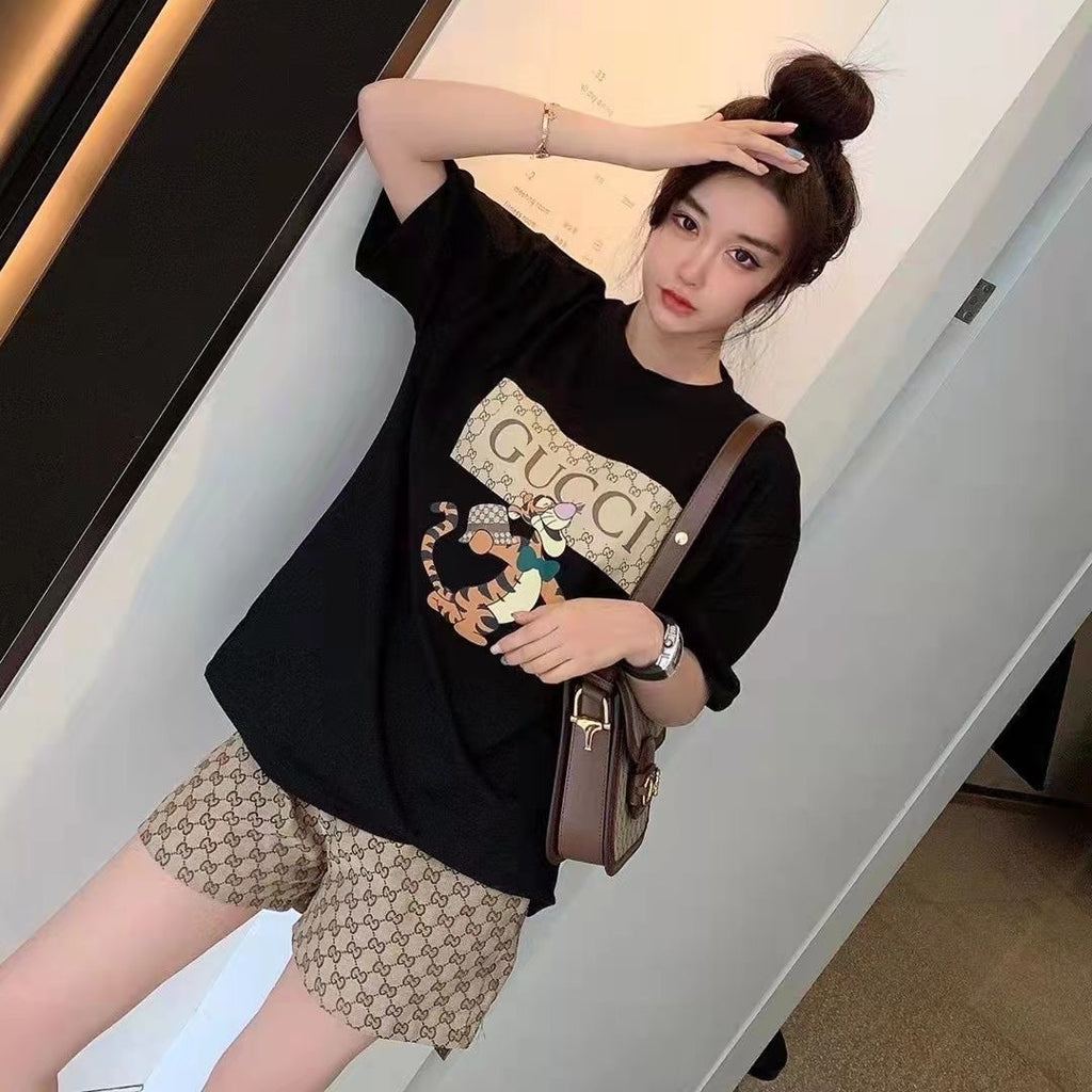 New Shorts Short Sleeve Suit G Brand Two-piece Set PD0423080803