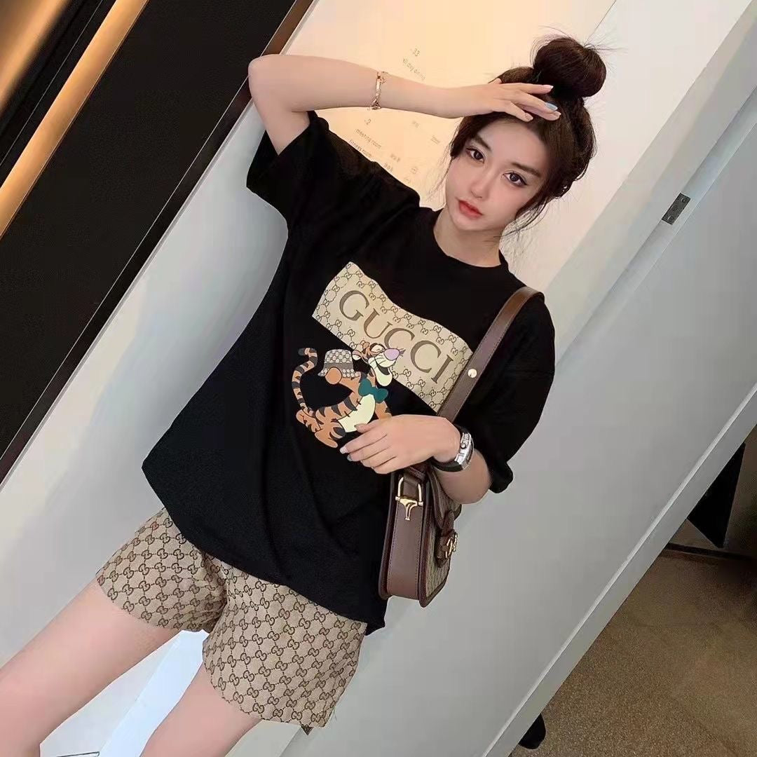 New Shorts Short Sleeve Suit G Brand Two-piece Set PD0423080803