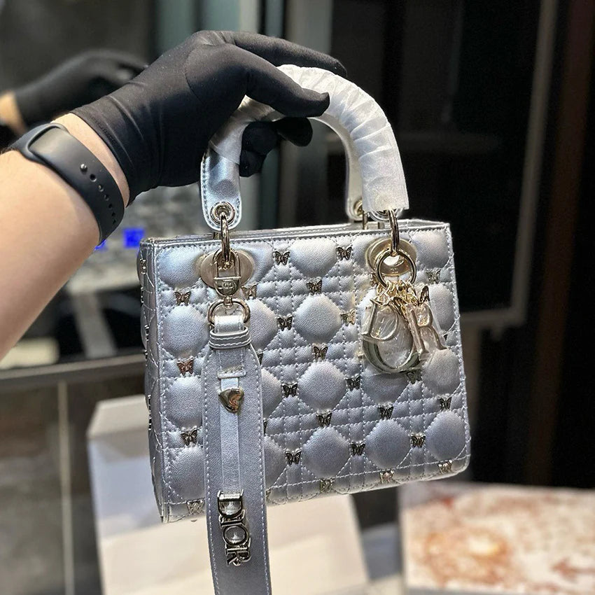 Luxury plaid butterfly handbag shoulder bag　1024072523