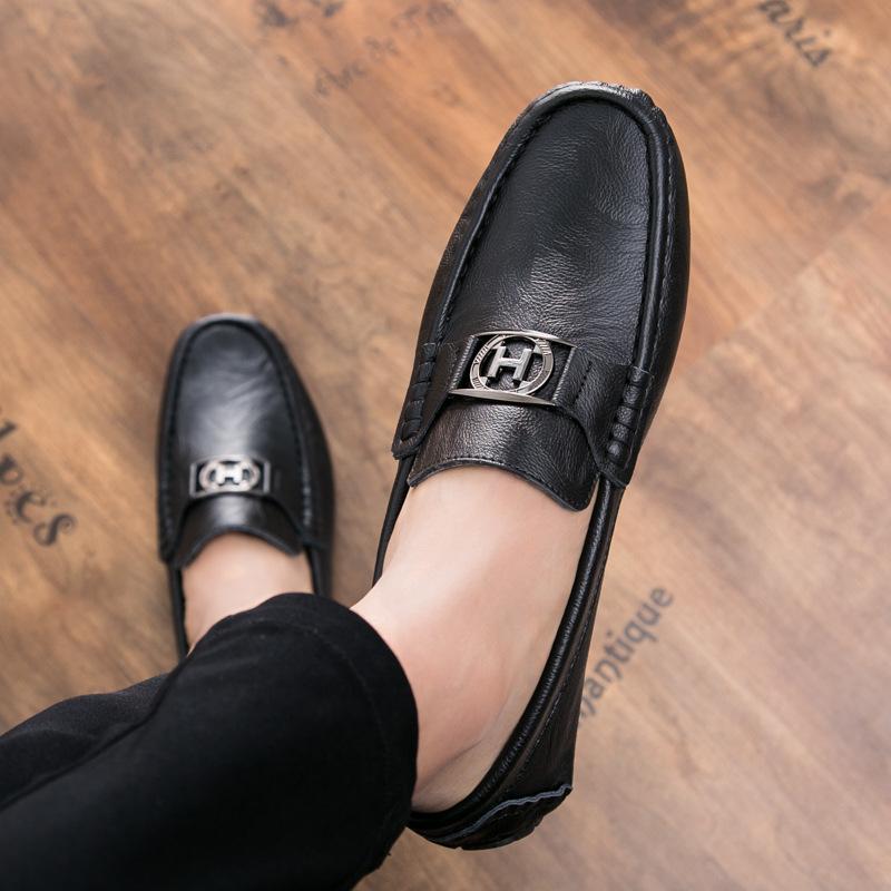 Trendy Casual All-match Leather Loafers 1024051509