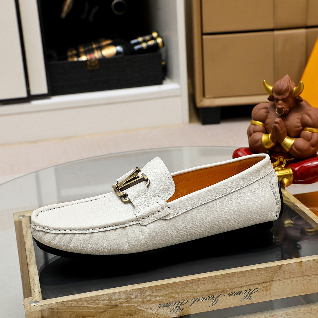 White classic men's casual loafers XC0424041802