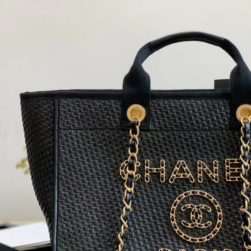 Tote Bag In Gold-tone Mental