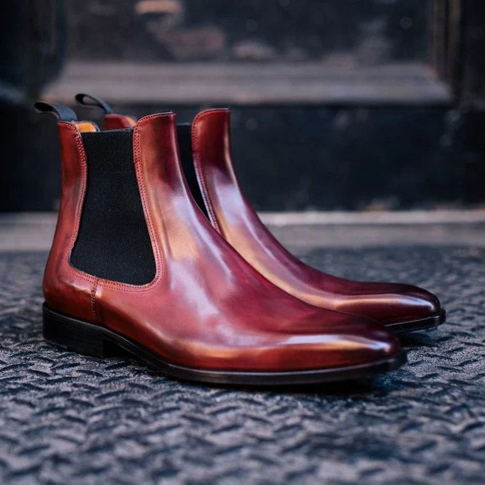 Men's Pointed Oxford Chelsea Boots
