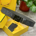 F Gun Buckle Two-color Embossed Strap Belt PD0823041103