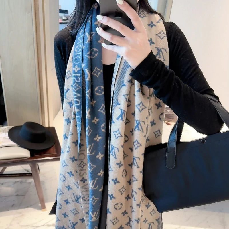 New Fashion Women Classic Monogram Jacquard Scarf ZJN1326091406