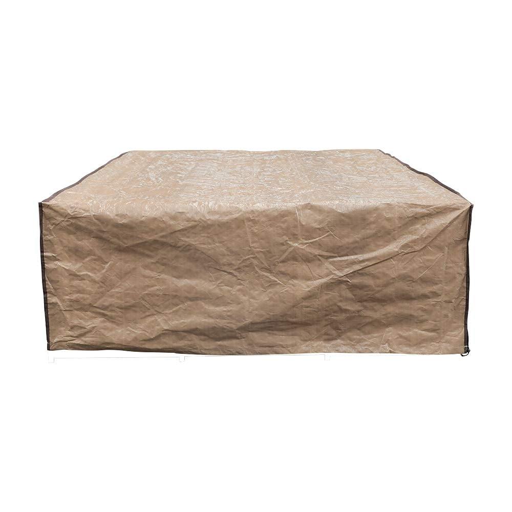 Outdoor Patio Polyester Sofa Cover, 89" L x 65" W x 24" H, Neutral Beige