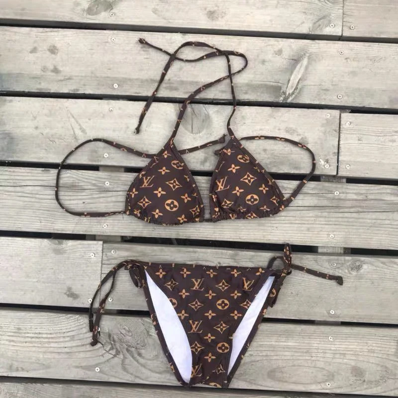 V Sexy Triangle Bikini Small Chest Push Up Swimsuit Split Swimsuit PD0823032902