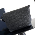 CD 2026 Jett Flap Messenger Bag 25cm Black Grained Calfskin