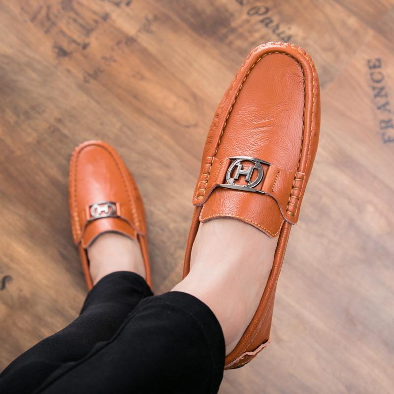 Trendy Casual All-match Leather Loafers 1024051509