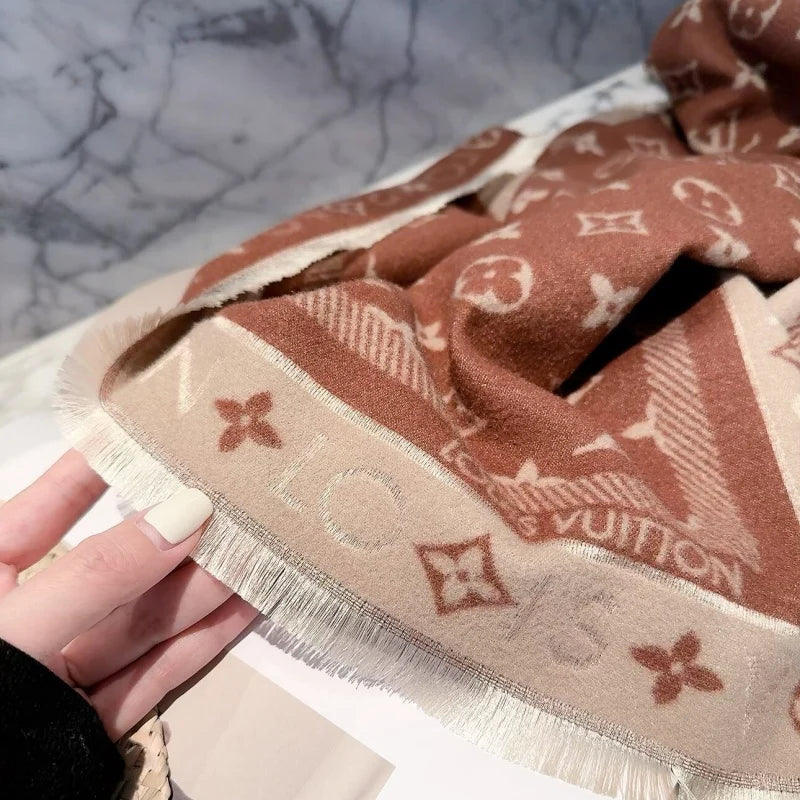New Fashion Women Classic Monogram Jacquard Scarf ZJN1326091406