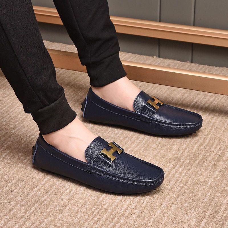 New Leather Casual Men's Shoes Comfortable Slip-on Loafers 1024031518