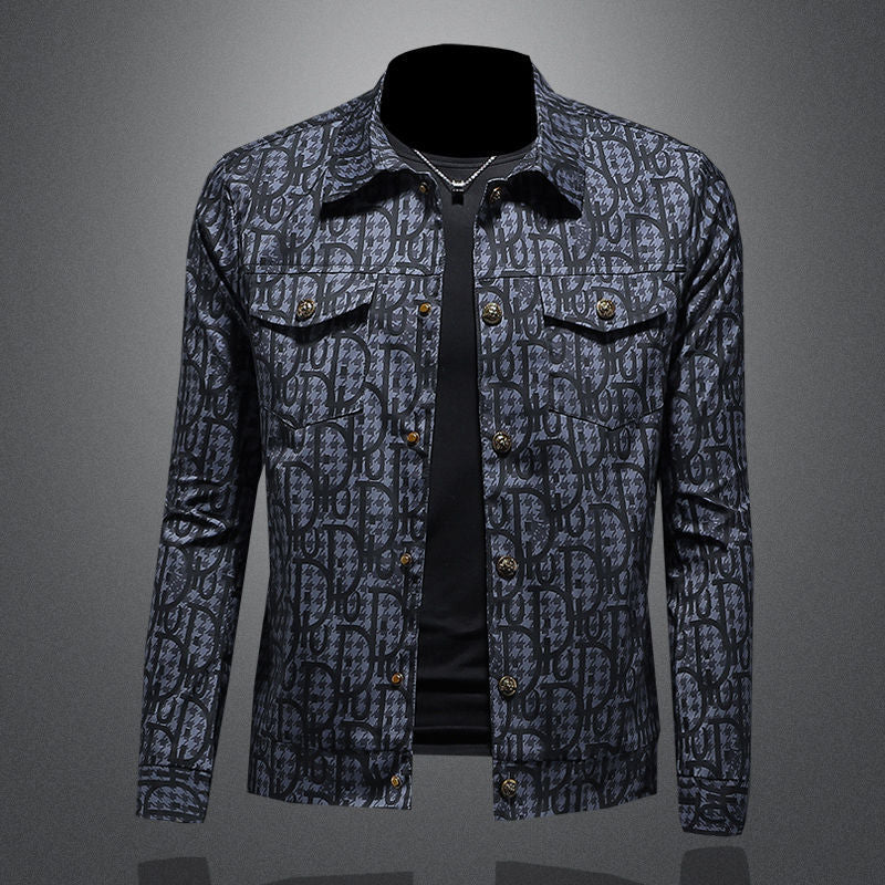 Fashion Printed Denim Jacket PD1023080305