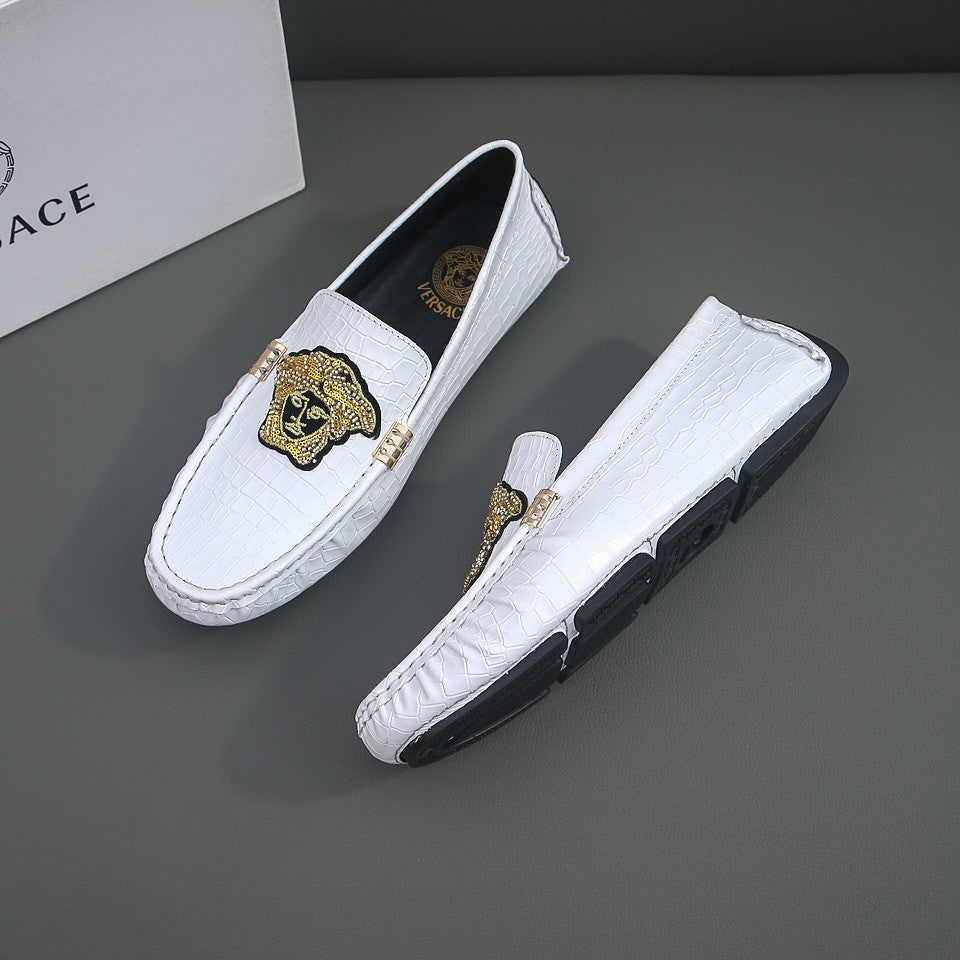 Luxurious white versatile loafers 1024052919